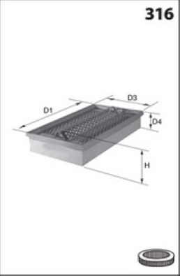 Filtre à air MISFAT P893