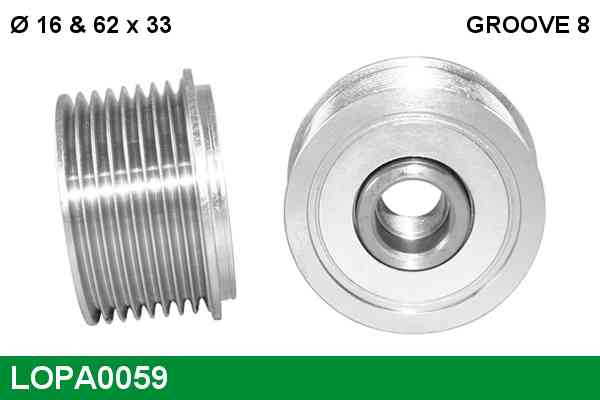 Poulie roue libre d'alternateur LUCAS LOPA0059