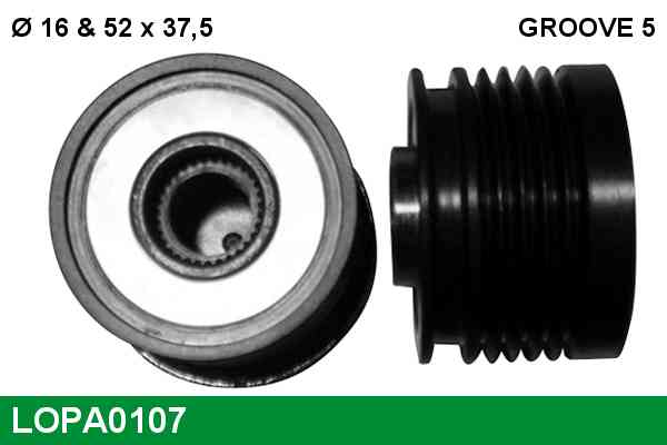 Poulie roue libre d'alternateur LUCAS LOPA0107