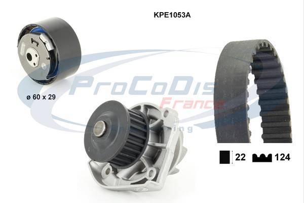 Kit de distribution + pompe à eau PROCODIS FRANCE KPE1053A