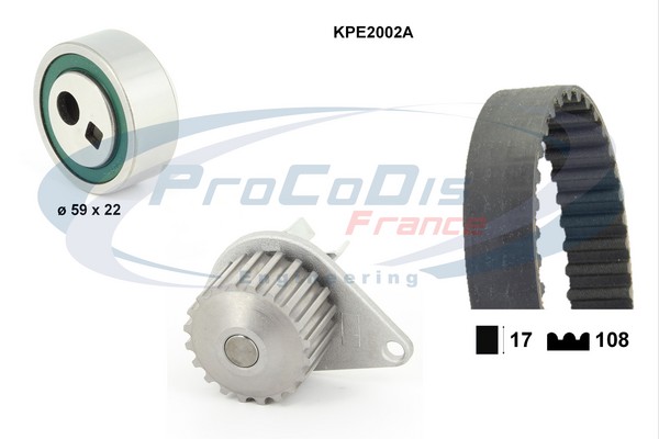 Kit de distribution + pompe à eau PROCODIS FRANCE KPE2002A