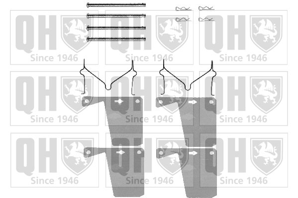 Kit de montage plaquettes de frein QUINTON HAZELL BFK634