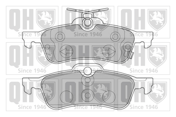 Jeu de 4 plaquettes de frein QUINTON HAZELL BP1585