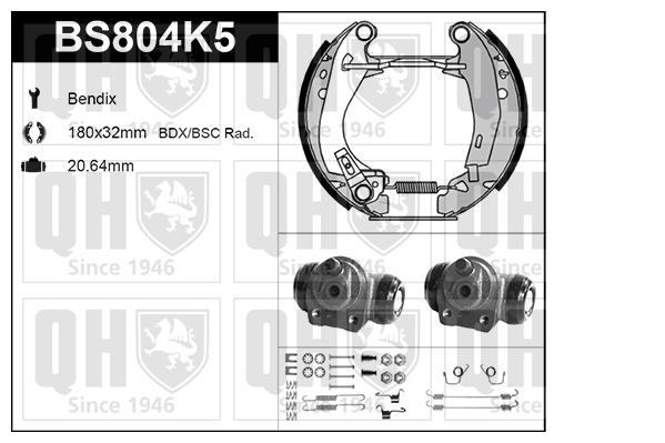 Kit de freins QUINTON HAZELL BS804K5