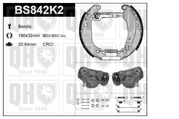 Kit de freins QUINTON HAZELL BS842K2