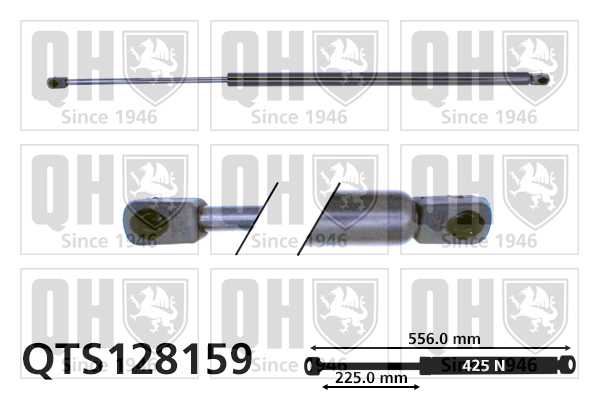 Vérin de hayon de coffre QUINTON HAZELL QTS128159