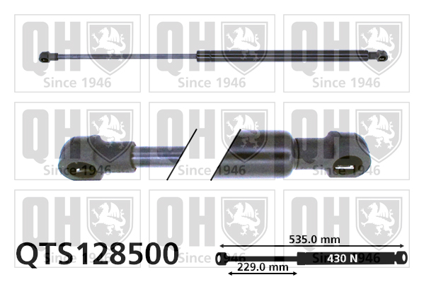 Vérin de hayon de coffre QUINTON HAZELL QTS128500