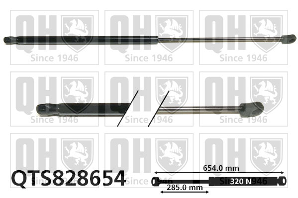 Vérin de capot QUINTON HAZELL QTS828654