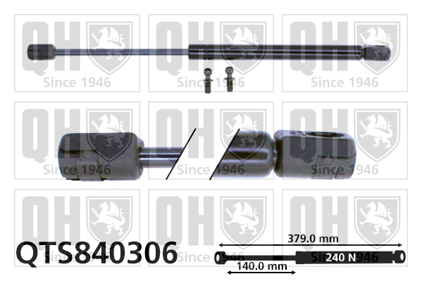 Vérin de hayon de coffre QUINTON HAZELL QTS840306