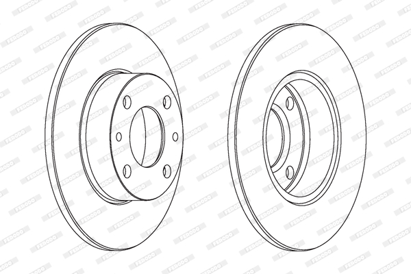 Jeu de 2 disques de frein FERODO DDF083