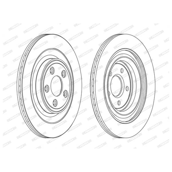 Jeu de 2 disques de frein FERODO DDF1703C