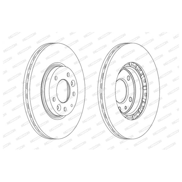 Jeu de 2 disques de frein FERODO DDF1739C