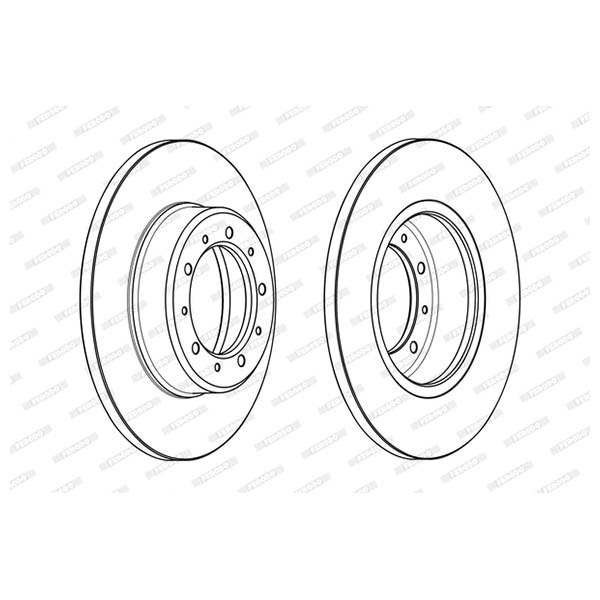 Jeu de 2 disques de frein FERODO DDF2083C