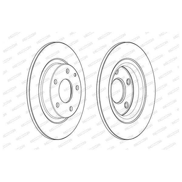 Jeu de 2 disques de frein FERODO DDF2477C