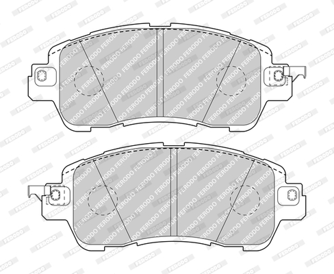 Jeu de 4 plaquettes de frein FERODO FDB5015