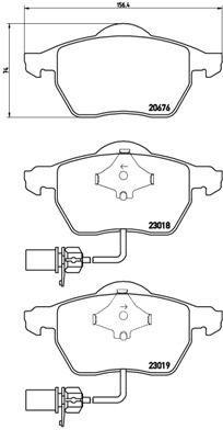 Jeu de 4 plaquettes de frein BREMBO P 85 085