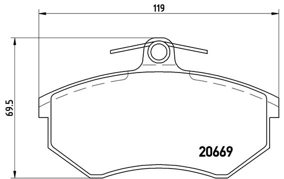 Jeu de 4 plaquettes de frein BREMBO P 85 092