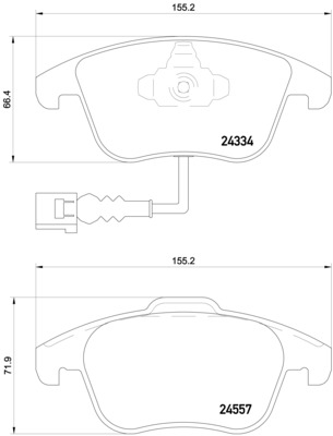 Jeu de 4 plaquettes de frein BREMBO P 85 130