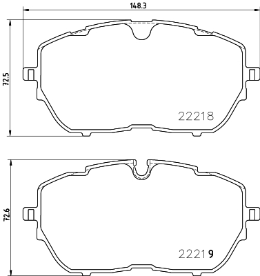 Jeu de 4 plaquettes de frein MINTEX MDB3847