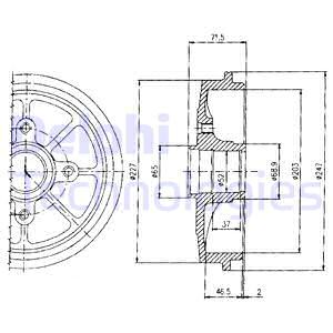 Tambour de frein DELPHI BF392