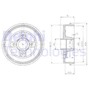 Tambour de frein DELPHI BF427