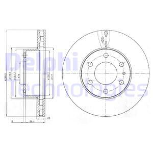 Jeu de 2 disques de frein DELPHI BG4100