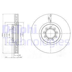 Jeu de 2 disques de frein DELPHI BG4101