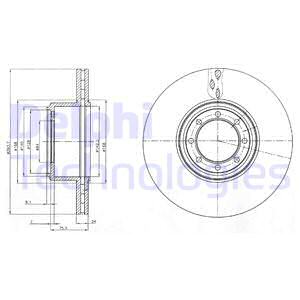 Jeu de 2 disques de frein DELPHI BG4102