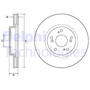 Jeu de 2 disques de frein DELPHI BG4698C