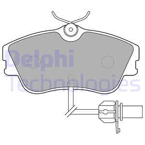 Jeu de 4 plaquettes de frein DELPHI LP1542