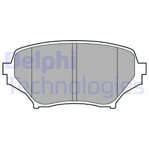 Jeu de 4 plaquettes de frein DELPHI LP2026