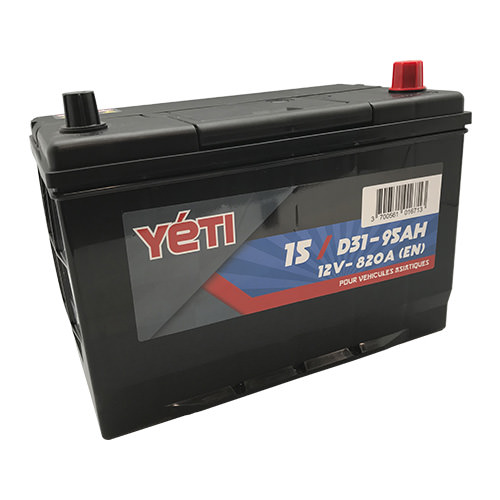 YETI - Batterie voiture 12V 95AH 820A D31 (n°15) - Carter-Cash