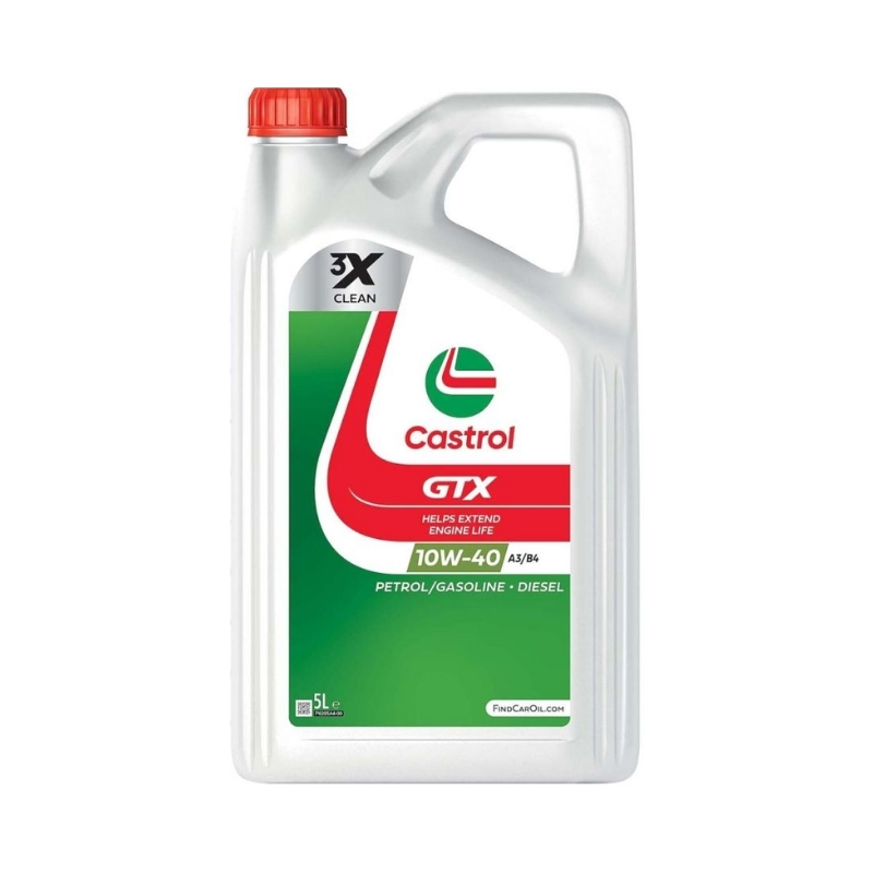 Huile moteur essence/diesel 5L CASTROL 10W40 (A/B, GTX ULTRACLEAN)