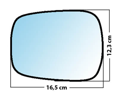 Miroir de rétroviseur gauche MAD 2093