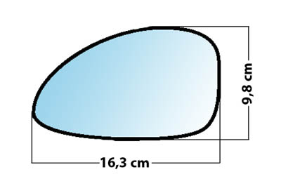 Miroir de rétroviseur gauche MAD 2139