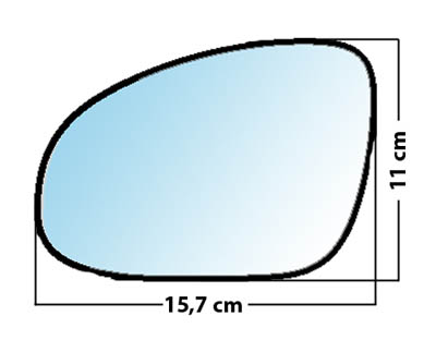 Miroir de rétroviseur gauche MAD 2181