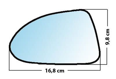 Miroir de rétroviseur gauche MAD 2341