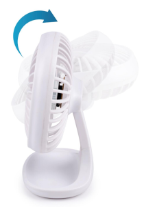 Mini-ventilateur USB blanc orientable 1A 5 watts et 3 vitesses LIFETIME AIR