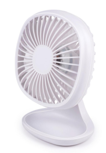 Mini-ventilateur USB blanc orientable 1A 5 watts et 3 vitesses LIFETIME AIR