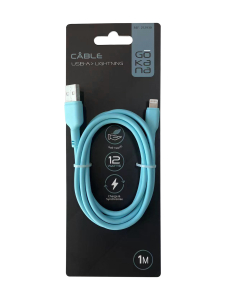 Câble USB-A vers lightning - silicone 1 mètre GOKANA